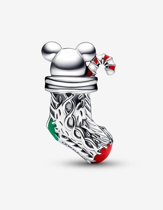 Immagine prodotto Pandora Topo e calza di Natale (Argento 925, Smalto)