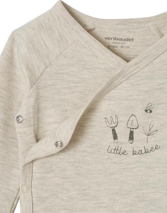 Actual product image Vertbaudet Bio-Kollektion: 5er-Pack mitwachsende Baby Langarmbodys (68)