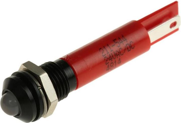 Produktbild RS PRO LED erhaben 8mm sw 24Vac/dc HC rot IP67