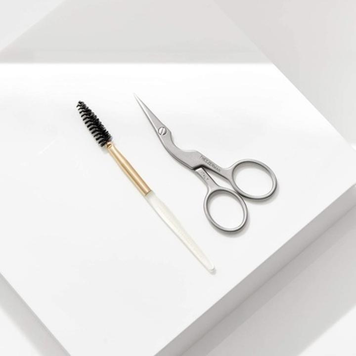 Actual product image Tweezerman Stainless Brow Shaping Scissors And Brush (Eyebrows)
