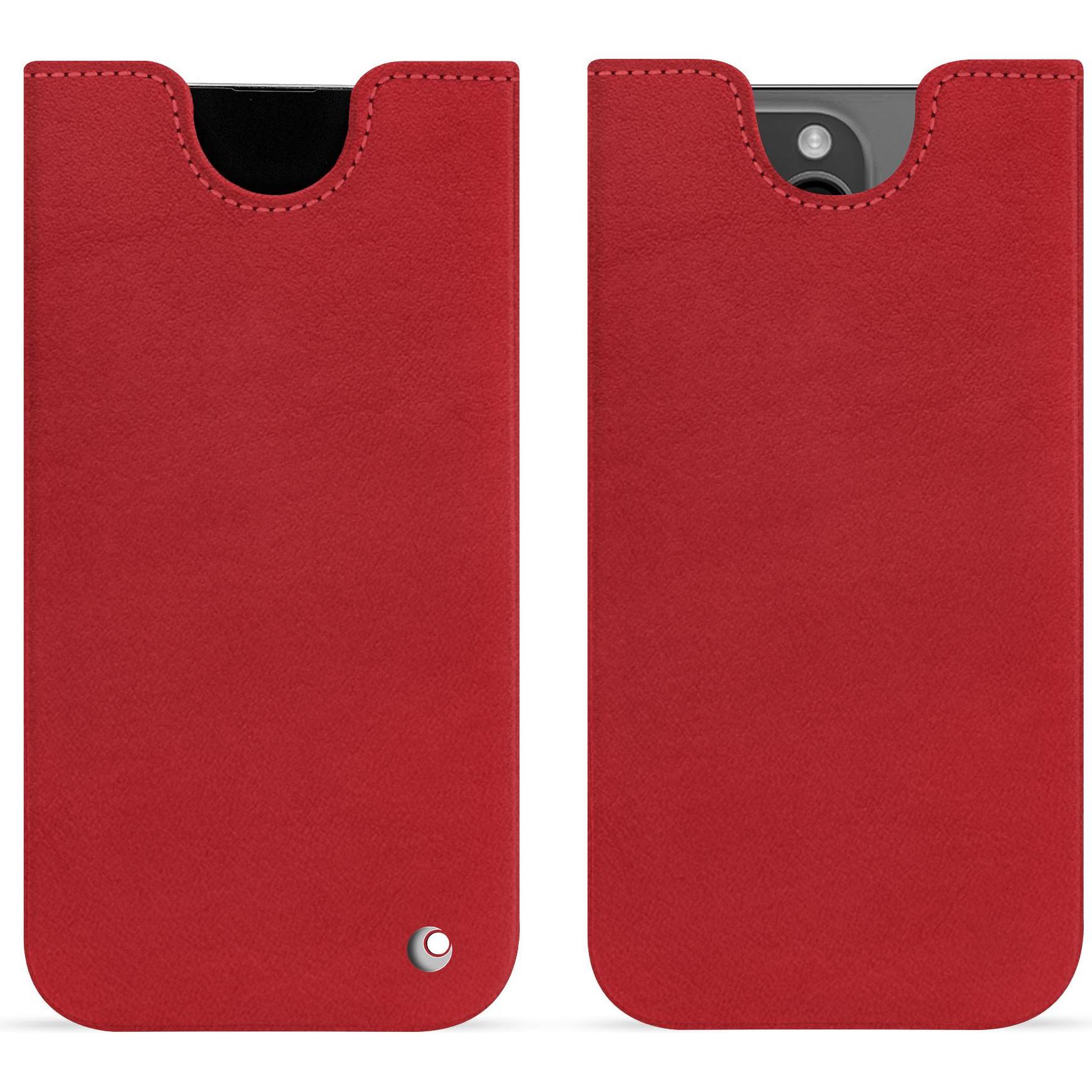 Noreve Lederschutzhülle (Apple iPhone 15 Pro Max), Smartphone Hülle, Rot