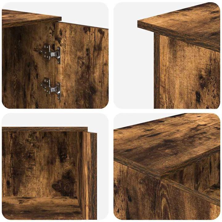 Actual product image vidaXL Reception counter smoked oak 135x50x103.5 cm wood-based reception counter (50 x 50 x 103.50 cm)