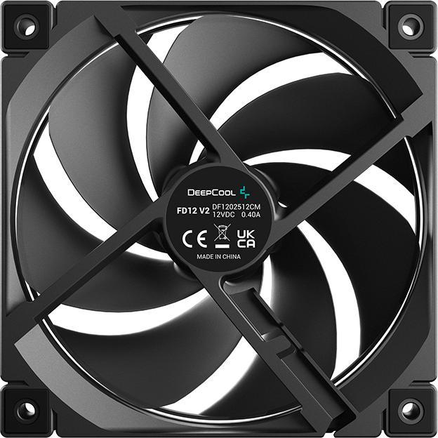 Actual product image Deepcool "K COOLER FD12 V2 120mm PC Gehäuselüfter PWM black" (120 mm, 4x)