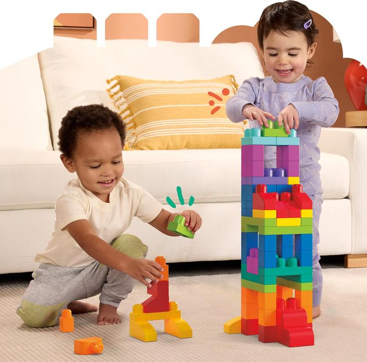 Image du produit Mega Bloks Sac 80 BRIQUES - Briques de construction - 12 mois et +