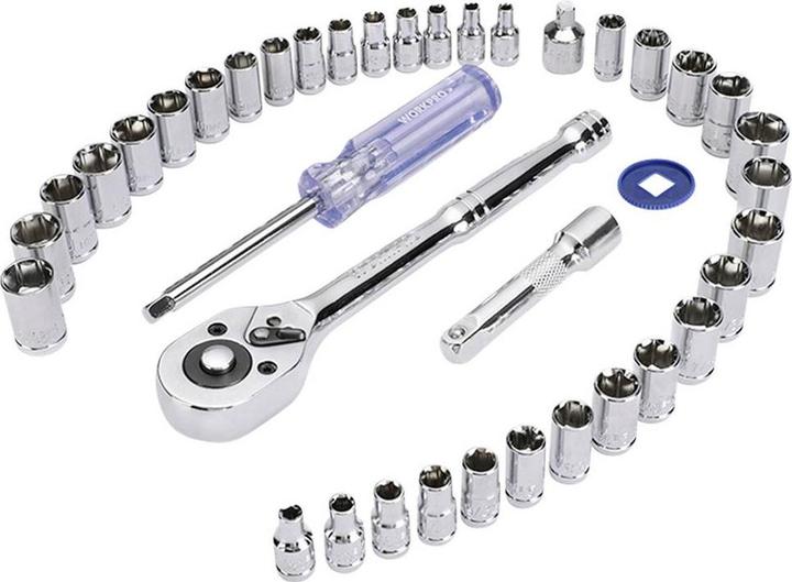 Produktbild Workpro Schraubendrehereinsatz-Set metrisch, zöllig 39teilig WP202536 (10 mm, 11 mm, 12 mm, 13 mm, 4 mm, 4.5 mm, 5 mm, 5.5 mm, 6 mm, 6.5 mm, 7 mm, 8 mm, 9 mm)