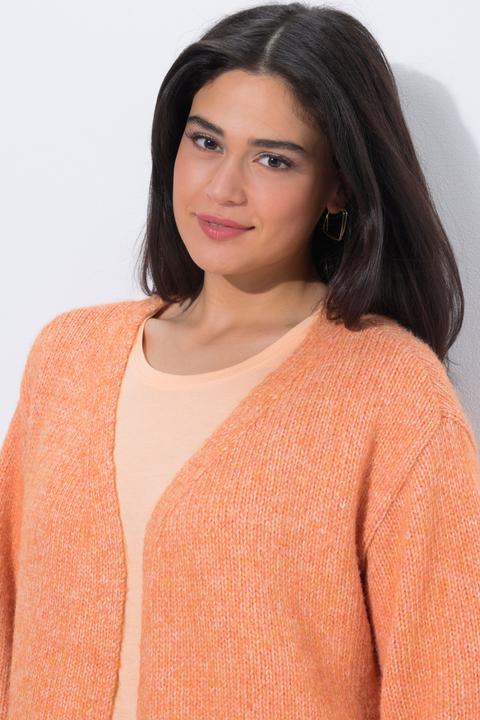 Produktbild Ulla Popken Strickjacke, offene Form, Langarm, recycelt (62)