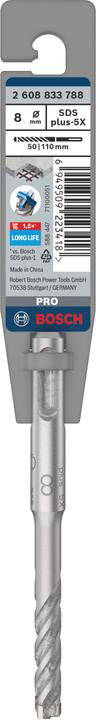 Produktbild Bosch Zubehör PRO SDS plus-5X Hammerbohrer, 8 x 50 x 110 mm (8 Millimeter)