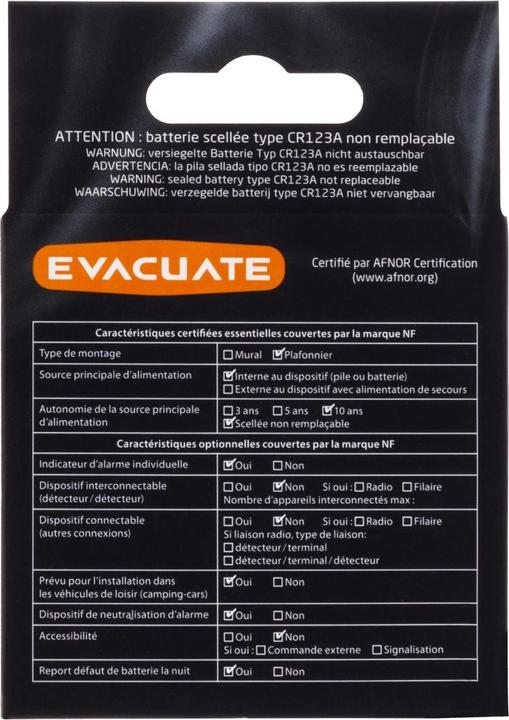 Actual product image Evacuate Mini smoke detector EVA033527