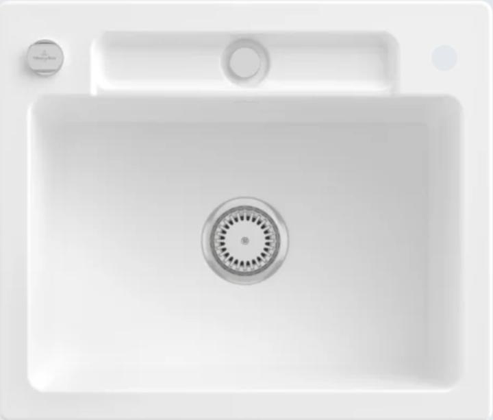 Image du produit Villeroy & Boch V&B Evier SILUET 60 S 600x510mm excentré stone white (Evier encastré, 51 cm, 60 cm)