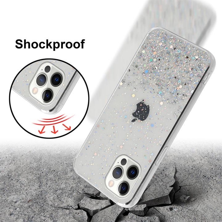 Actual product image Cadorabo TPU cover sparkling glitter (Apple iPhone 12 Pro Max)