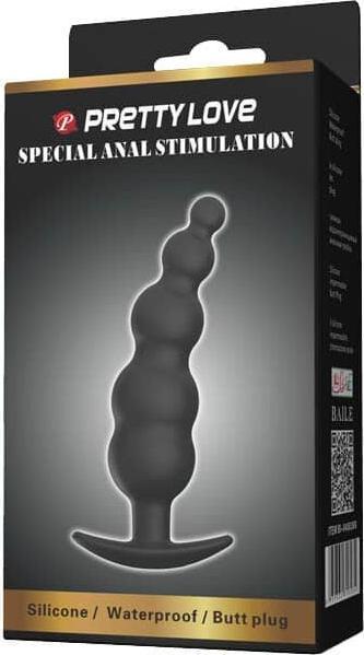Produktbild Pretty Love Anal Bubble Plug Schwarz Silikon
