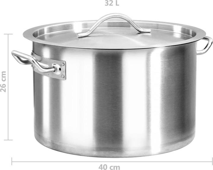 Actual product image vidaXL Topf (Pot, Stainless steel, 40 x 26 cm)