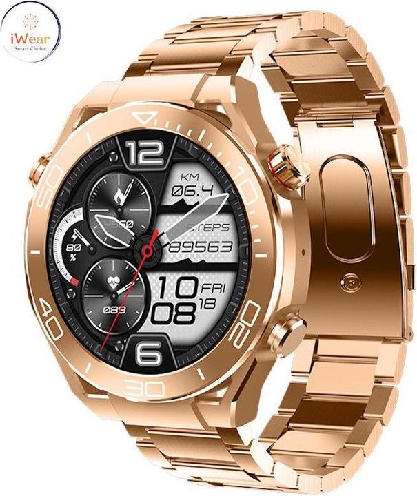 Produktbild iWear HW5 Aluminum Men Inteligent Sport BT Call Smart Watch 1.52" Amoled Heartrate / Oxygen