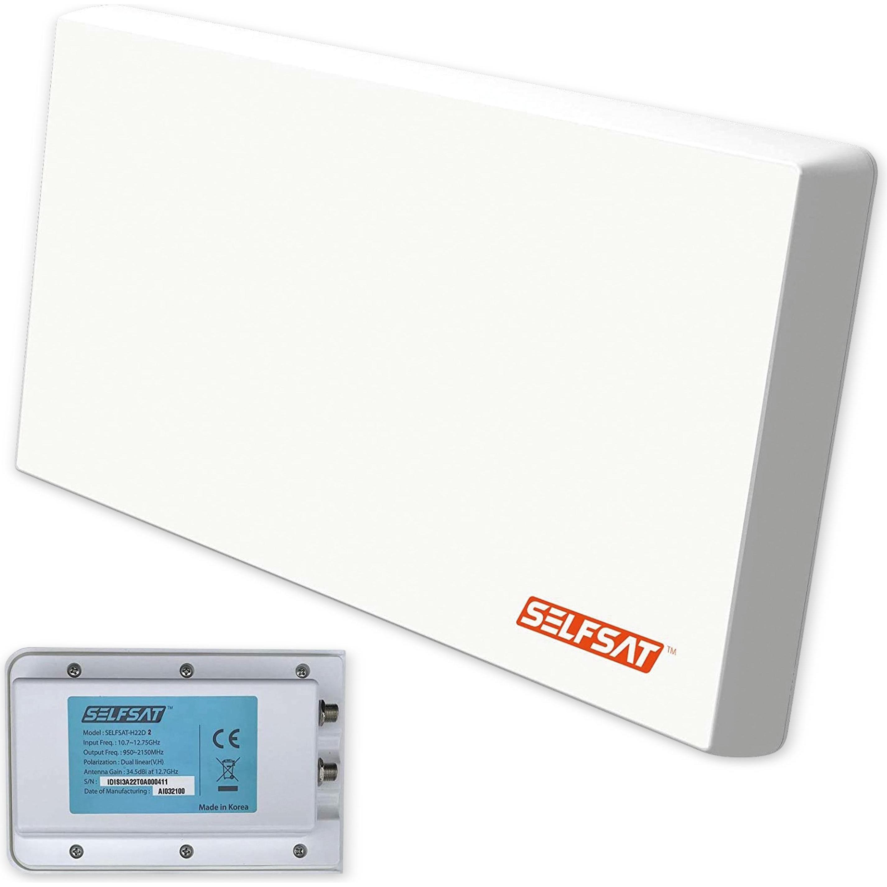 Thumbnail - Selfsat H22D2+ (Flachantenne, 34.50 dB, DVB-S / -S2), SAT Spiegel + SAT Antennen, Weiss