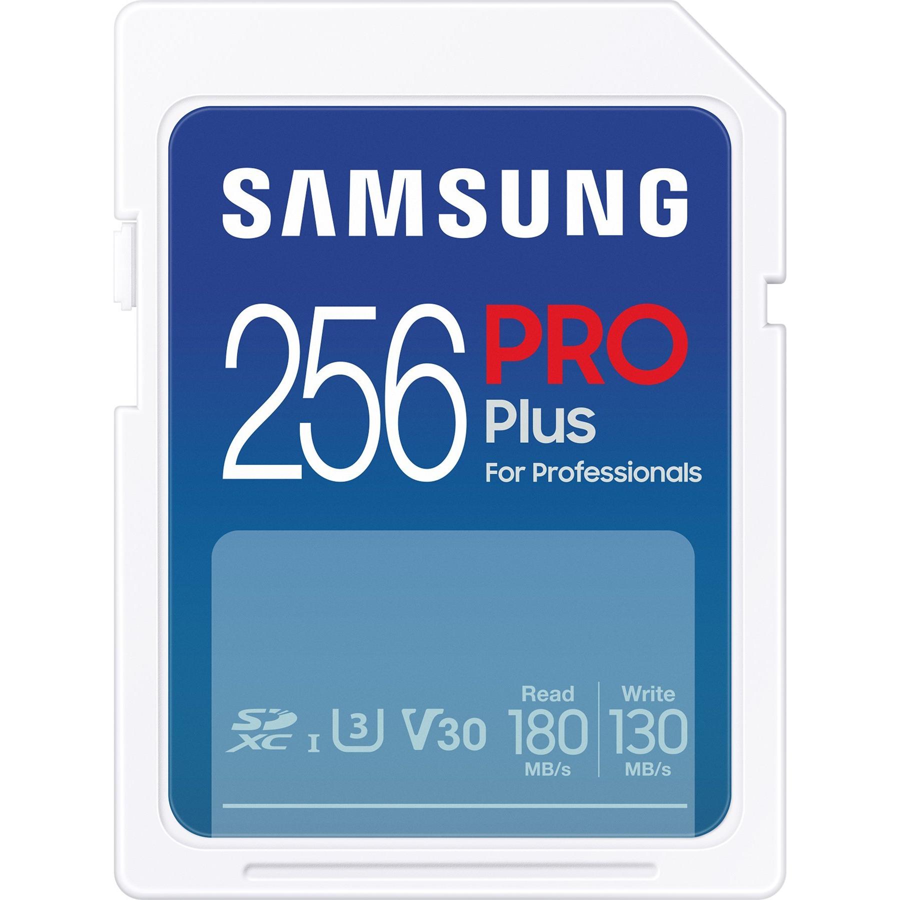 Samsung Karta pamięci PRO Plus 2023 SD 256GB (256 GB, SDXC, U1, UHS-I), Scheda di memoria