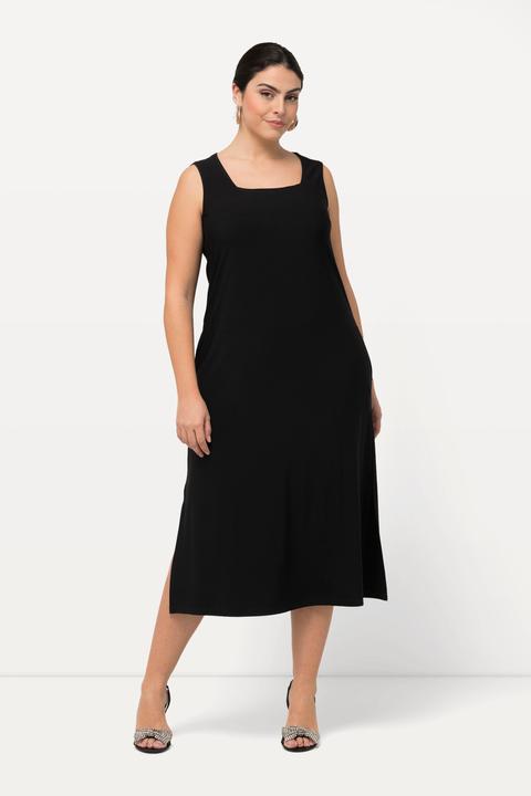Produktbild Ulla Popken Jersey-Kleid, A-Linie, Carree-Ausschnitt, ärmellos (50, 52)