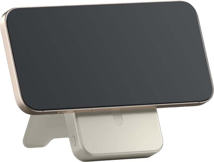 Actual product image Satechi OntheGo Magnetic Qi2 Powerbank Stand 5000 mAh Sand (5000 mAh, 15 W)