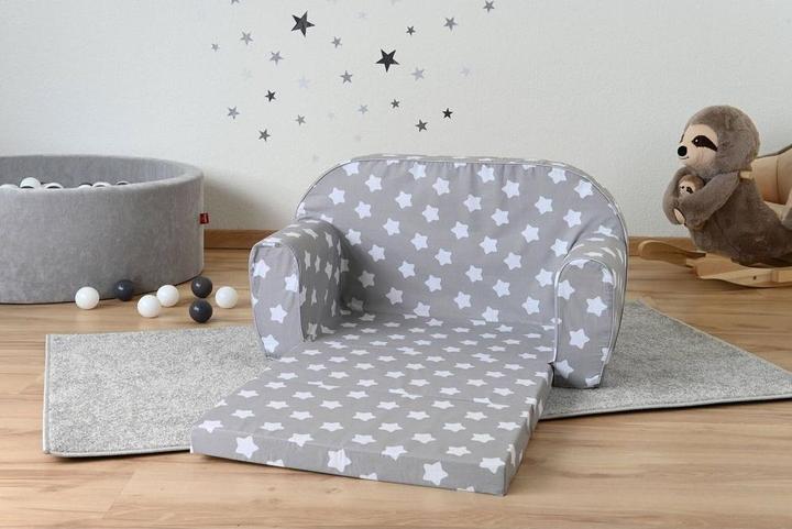 Immagine prodotto Knorrtoys Kindersofa - "Grey white stars" (Divano per bambini)