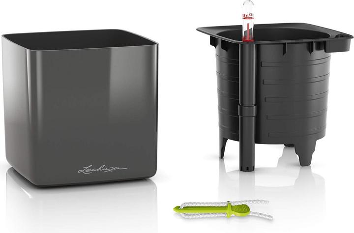 Actual product image Lechuza Cube Glossy 16 (16 cm)