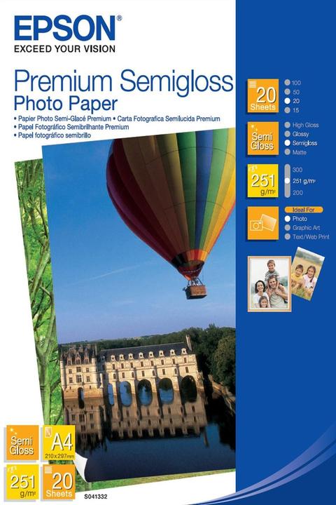 Actual product image Epson Premium Semigloss (251 g/m², A4, 20 pcs.)
