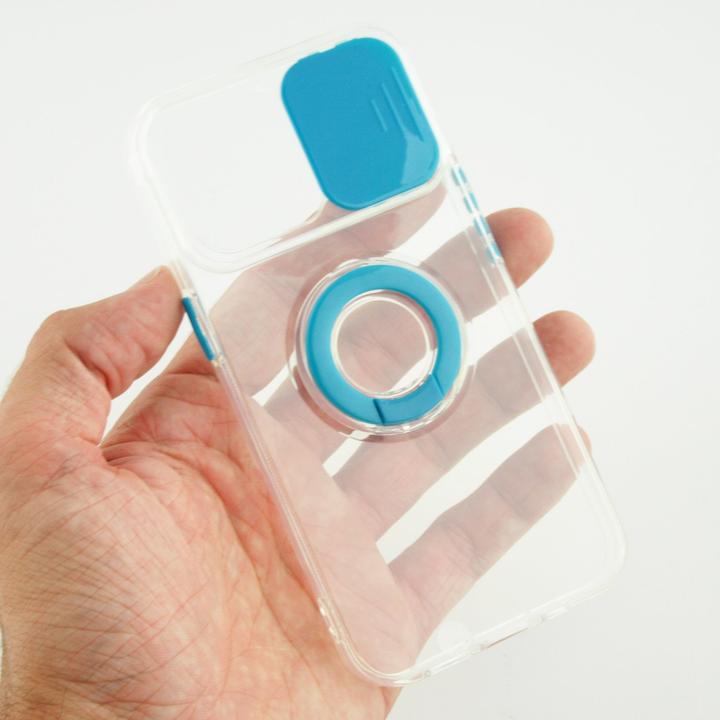 Produktbild PhoneLook Hülle mit Kamera-Slider und Ring blau (Apple iPhone 14 Pro Max)