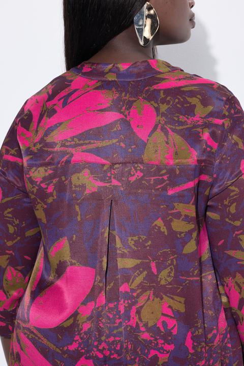 Immagine prodotto Ulla Popken Tunica dal taglio svasato con scollo montante a V e maniche a 3/4 (46, 48)