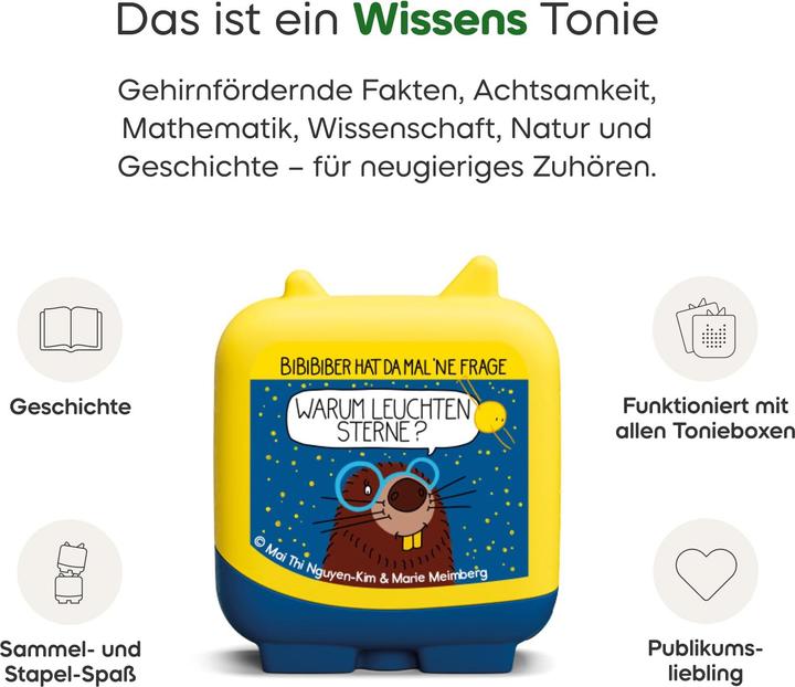 Produktbild Tonies Clever Tonie - BiBiBiber hat da mal 'ne Frage - Warum leuchten Sterne (Deutsch)