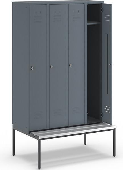 Actual product image Wolf Clothes locker with bench underneath (120 cm, 214 cm)