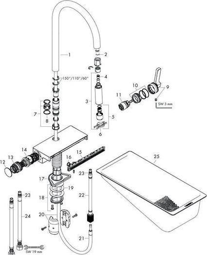 Produktbild hansgrohe Aquno Select M81 Einhebel-Küchenmischer 170 (chrom)