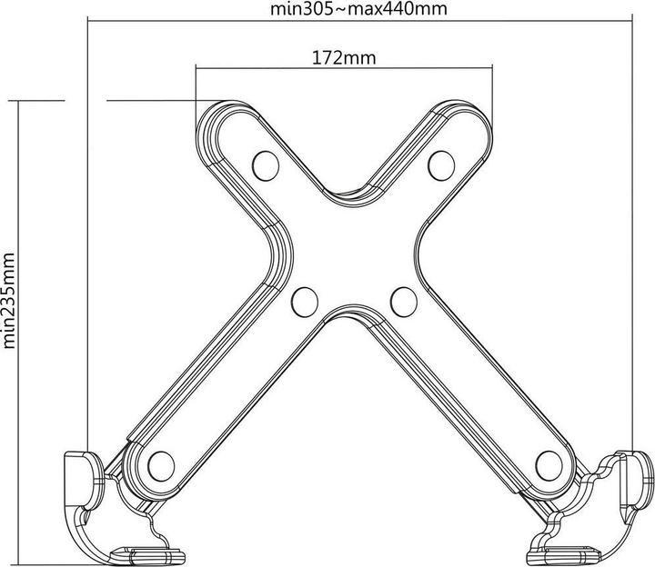 Actual product image Manhattan Notebook holder for VESA mounting