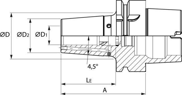 Immagine prodotto Haimer Mandrino portautensili a calettare Power Shrink Chuck con Safe-Lock HSK-A 100 corto