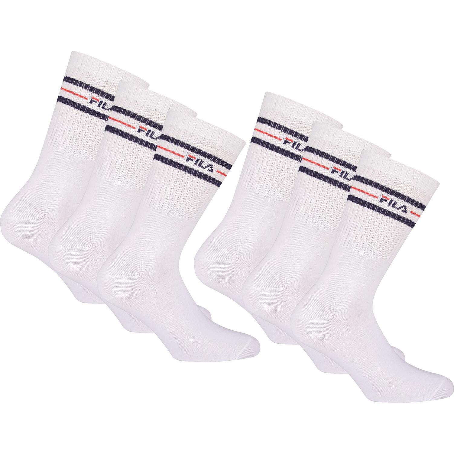 FILA, Herren, Socken, Socken, Weiss, (3er Pack, 43 - 46)