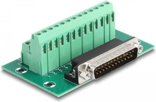 Actual product image Delock D-Sub 25 Pin St to Terminal Block for Hutsch
