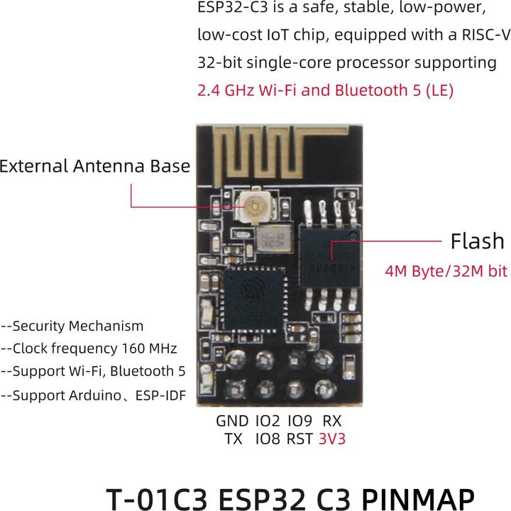 Immagine prodotto Lilygo TTGO T-01C3 Scheda di sviluppo ESP32-C3