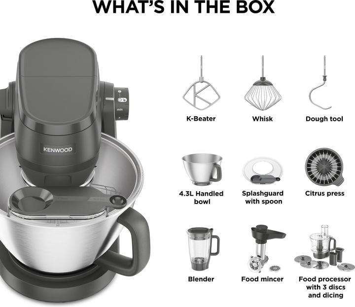 Actual product image Kenwood Food processor KHC30.070GY, 1000 W (1000 W, 4.30 l)