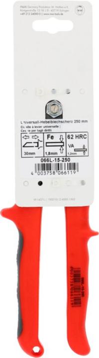 Produktbild NWS Hebelblechschere Geeignet für (250 mm)
