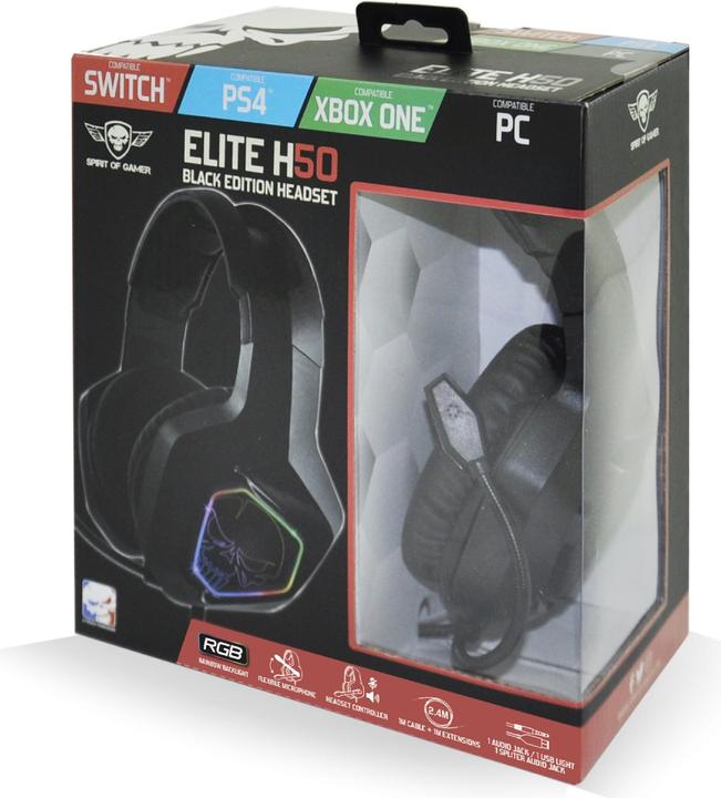 Immagine prodotto Spirit Of Gamer Elite H50 Scuro (Cablato)