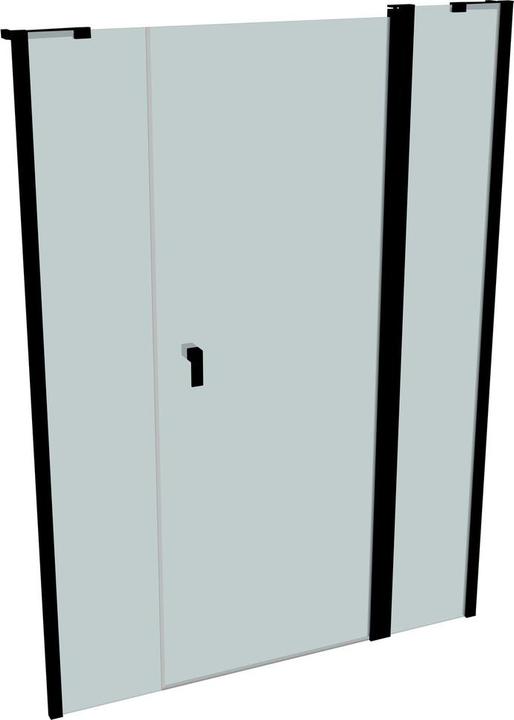 Actual product image Hüppe Design pure 4-corner swing door with fixed segment and side panel in niche, width:140cm height:190cm (200 cm, 140 cm, 190 cm)