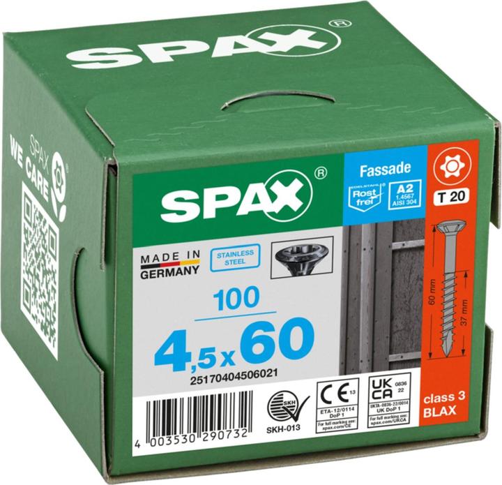 Produktbild Spax A2 Linsenkopf Fraesrippen T-Star Plus T20 Teilgewinde Cut 100st (100 Schrauben pro Stück)