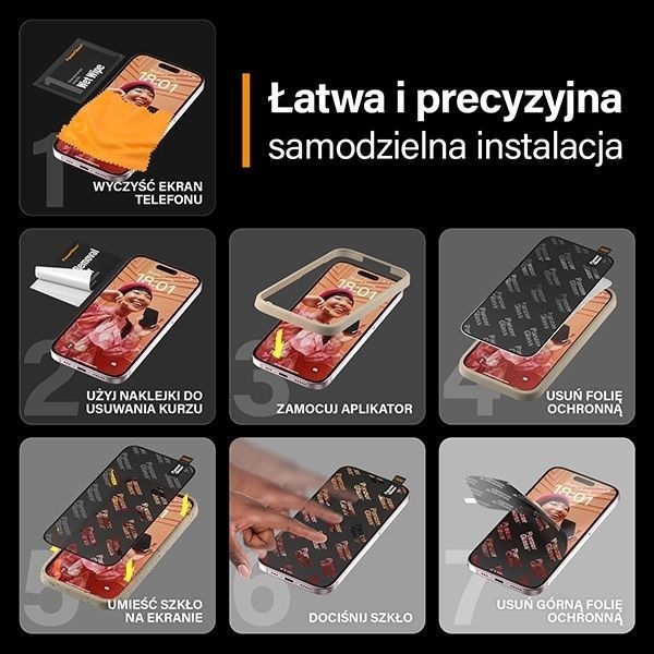 Produktbild PanzerGlass Privacy Screen Protector Ultra-Wide Fit (1 Stück, Apple iPhone 15 Pro Max)