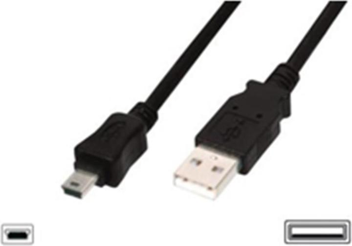 Digitus USB2.0 Anschlusskabel, 1 m (1 m, USB 2.0, 2.50 W)