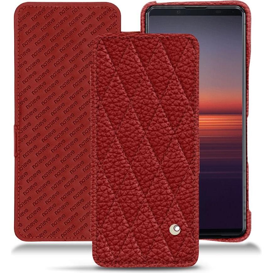 Noreve Lederschutzhülle horizontal (Sony Xperia 5 II), Smartphone Hülle, Rot