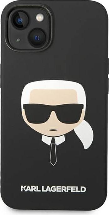 Immagine prodotto Karl Lagerfeld KLHCP14MSLKHBK Custodia rigida per iPhone 14 Plus 6,7" nero / nero Silicone Karl's Head (Apple iPhone 14 Plus)