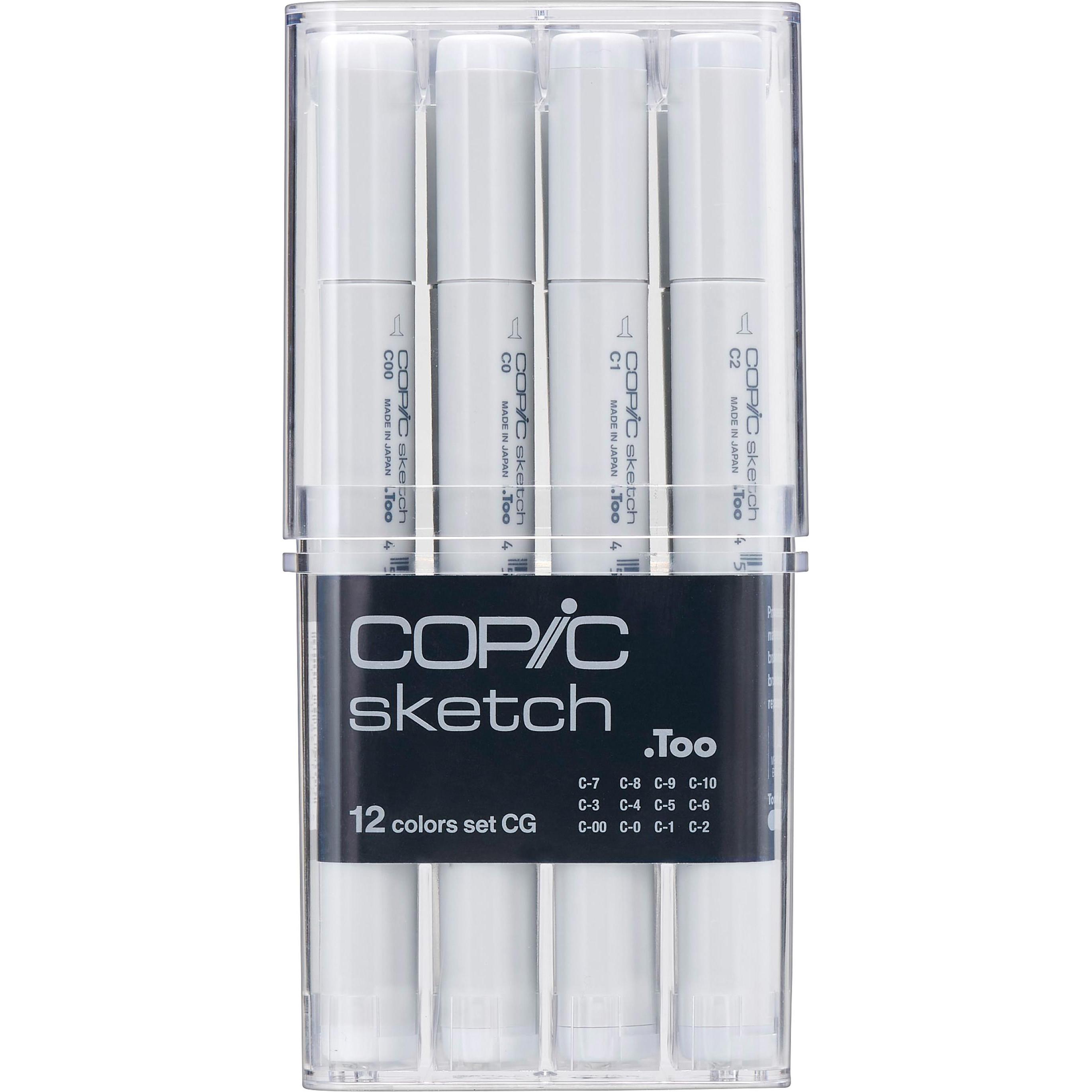 Copic, Marker, Marker sketch, 12er Set "Graut”ne CG" (Grau, 3 mm, 12 x)