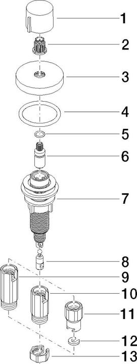 Produktbild Dornbracht Excenterbetätigung mit Drehknopf, 10710970