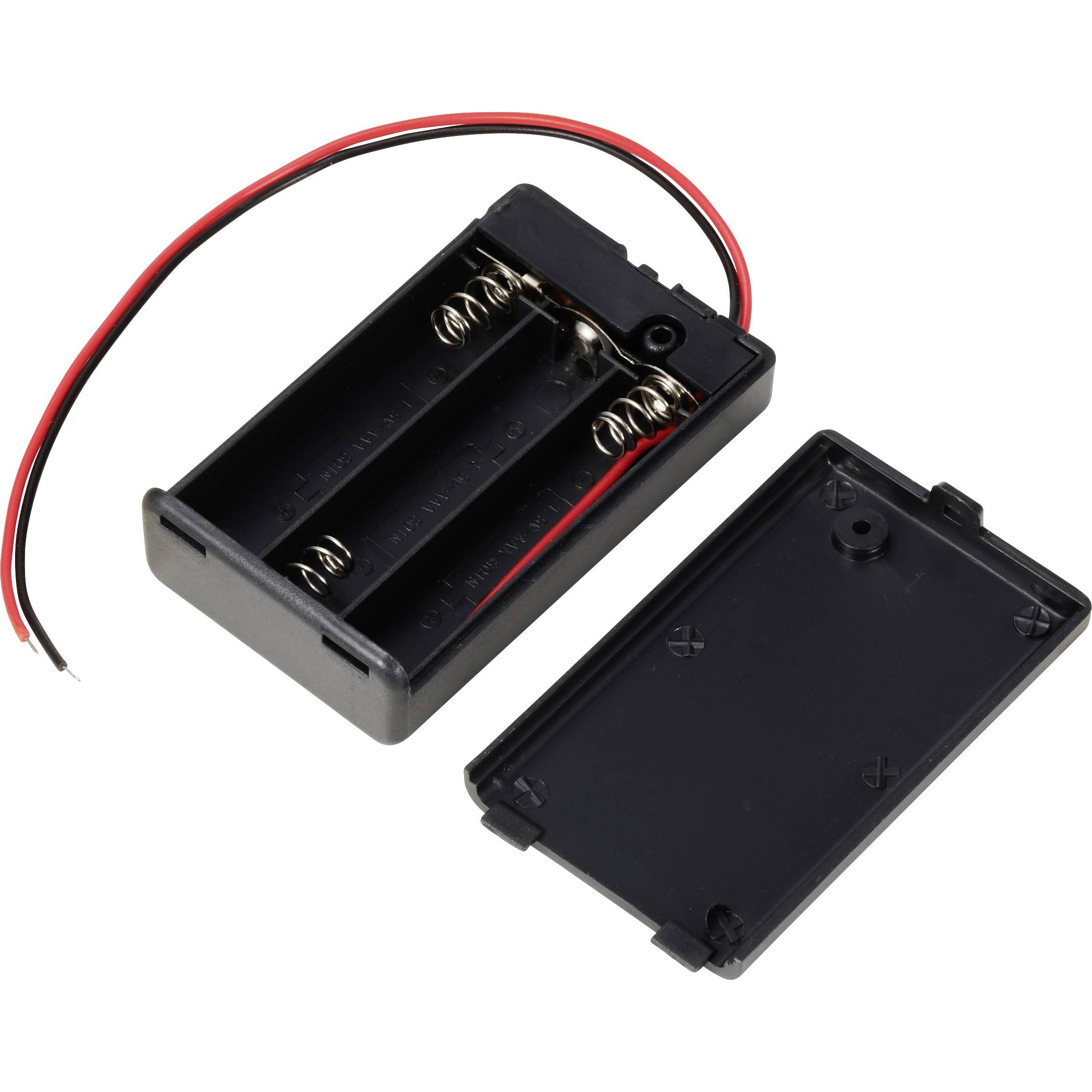 Tru Components TC-13220672 Batteriehalter 3x Micro (AAA) Kabel (L x B x H) 63 x, Accessori pile + batterie