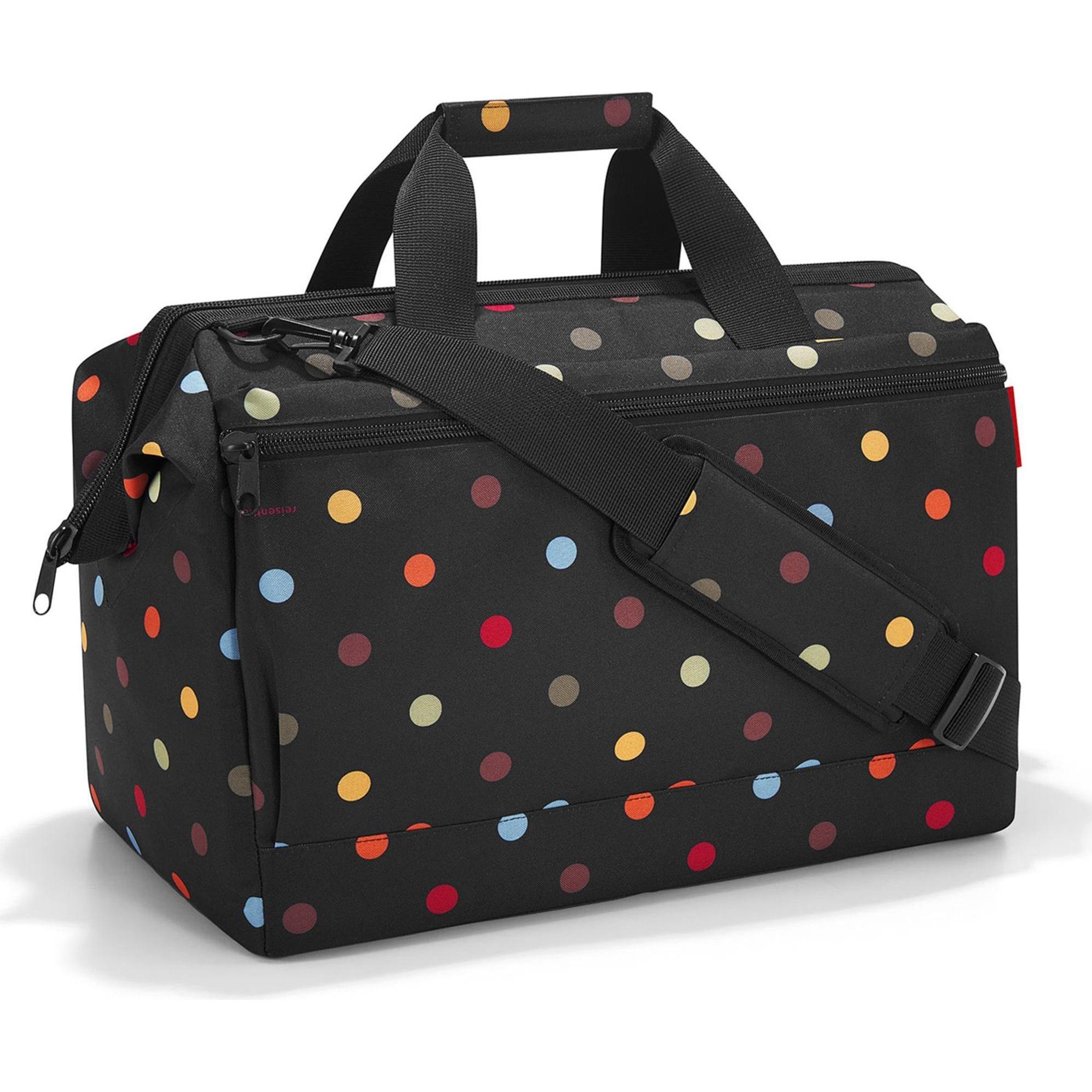 reisenthel, Koffer, Allrounder L Pocket Reisetasche, 48 cm, 32 L, Pocket Dots, Mehrfarbig, (32 l, L (90 - 115l))