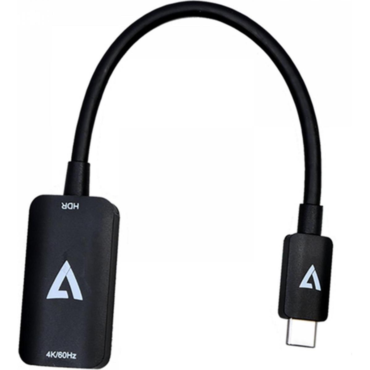 V7 HDMI zu (HDMI, 21 cm), Data + Video Adapter, Schwarz