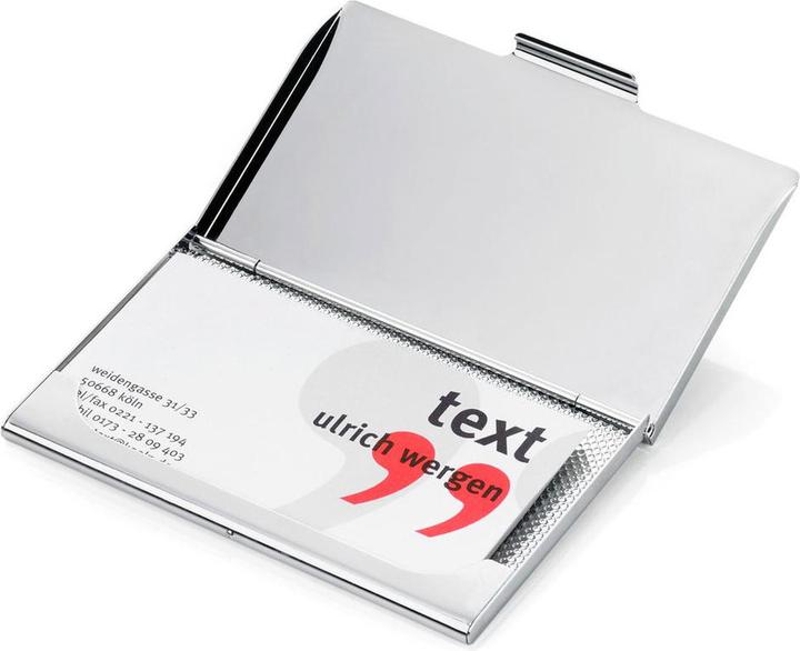 Troika Visienkartenetui, flach, mit Dekor