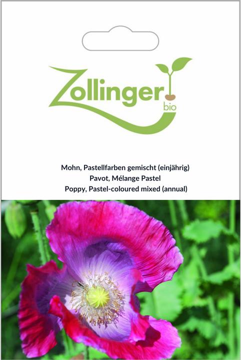 Produktbild Zollinger Bio Mohn, Pastellfarben gemischt (einjährig)
